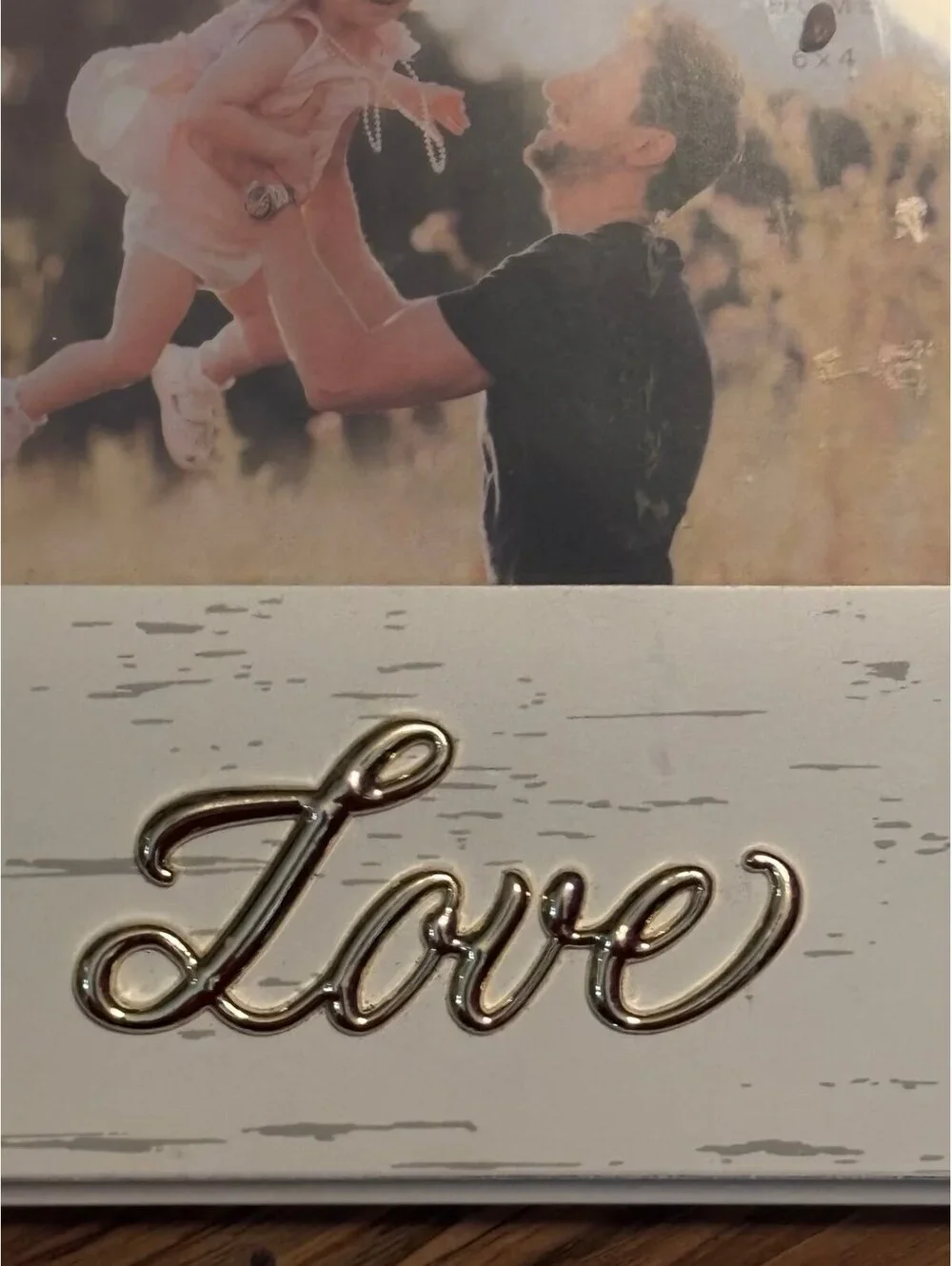 Set of Two Decorative Heart-Shaped and Love-Themed Photo Frames